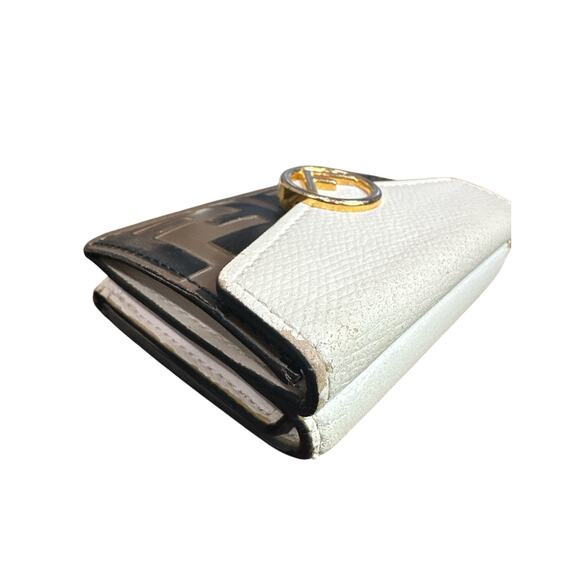 269. Fendi Vitello Liberty Zucca Trifold Wallet - Beige/Brown - Picture 8 of 12